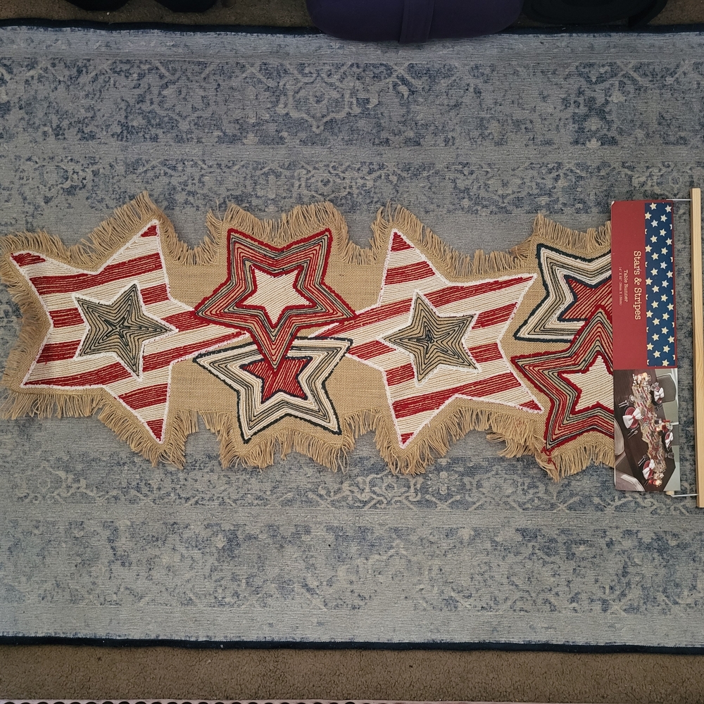 Patriotic Star Table Runner